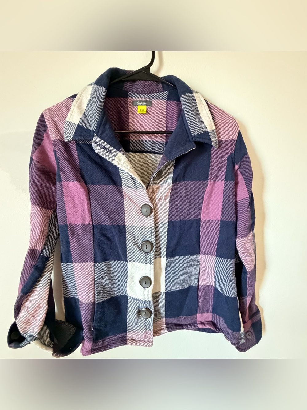Cabela's Purple Plaid Button-Up Jacket